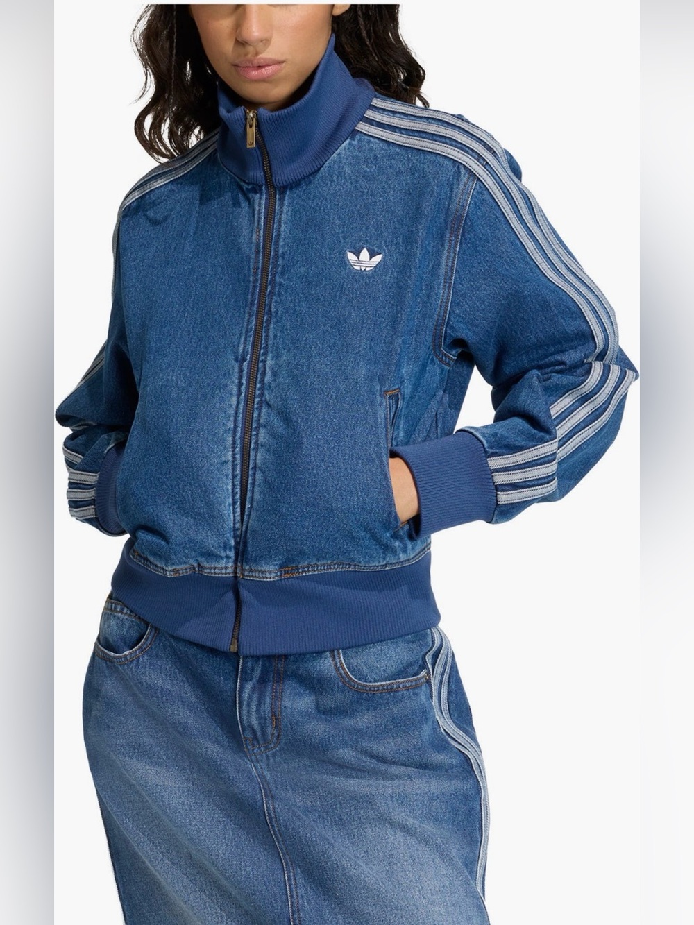 NWT adidas Originals Firebird Denim Track Jacket